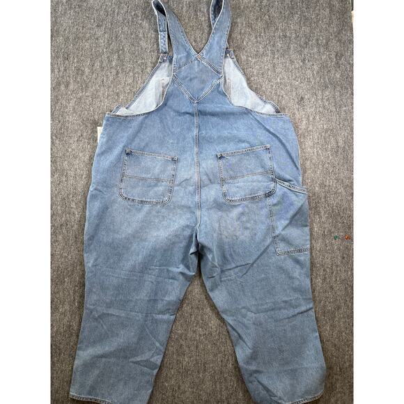Old Navy Women's Light Blue Wash OG Straight Leg Denim Overalls - Size 30 - NWT - Picture 4 of 5